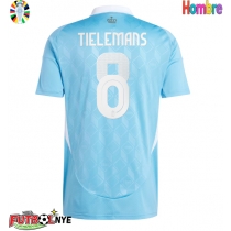Camiseta Bélgica Youri Tielemans #8 Visitante Equipación Eurocopa 2024 manga corta